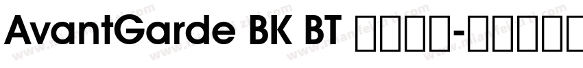 AvantGarde BK BT 普通字体字体转换